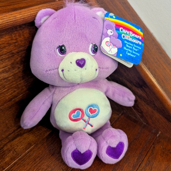 Care Bears Purple and White Stuffed Animal Plush - Picture 1 of 10